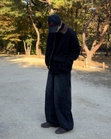 ダブルカーペンターデニムパンツ (Black)