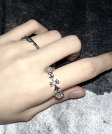 Silver flower Ring
