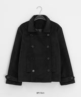 Qudit Quilted Double Short Coat