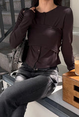 Bustier set cardigan(4color)