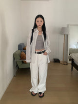 Melon Pocket Stitch Cotton Pants (3c)