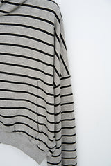 (W) Mush Striped Zip Hoodie (2color)