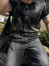 Ever snap muscle-fit denim shirt