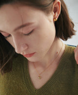 [925 silver] Un.silver.10 / フルハートネックレス (10mm)(ゴールド)