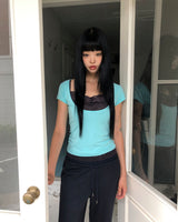 アクールUネック半袖Tシャツ