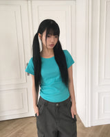 クールバーラウンドネック半袖Tシャツ