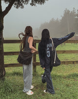 [U-DENIM] Summer ripped jeans wide denim pants