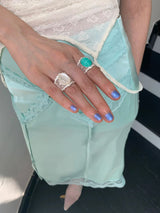 Big antique stone ring(2color)