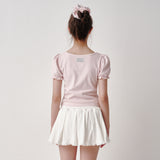 レースパフTシャツ(Pink)