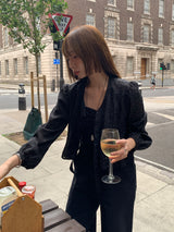 [MADE] Shimiz Dotted Puff Blouse