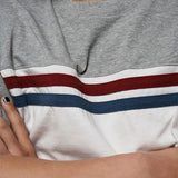 1/2 REC RUITマッチライナーTシャツ (グレー/ホワイト)
