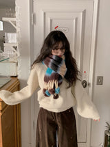 Winter Pompon Big Muffler (2color)