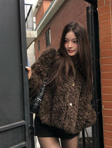 [Quilted Lining] Bento Collar Fur Jacket