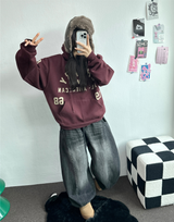 ビビッドバルーンデニムロングパンツ 💙🖤2COLOR