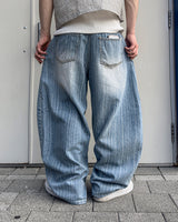 Randy Striped Washed Curved Denim