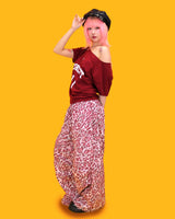 ビビットレオパードワイドパンツ (2color)