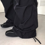 シルバーポイントナイロンピンタックワイドツーウェイパンツ