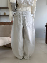 Steel Frame Metal Stud Balloon Fit Wide Long Pants (2 colors)