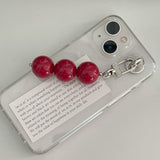 three beads keyring - 8colors
