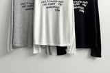 アリングレタリングショルダー長袖Tシャツ