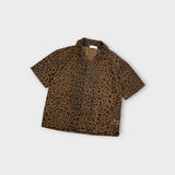 ASCLO Leopard Open Collar Short Sleeve Shirt (3color)