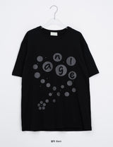 [unisex] Lebea Loose-Fit Rivet Dot Short Sleeve Tee