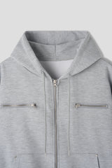 Heaton hevy rivet hood zipup