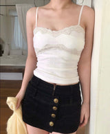coeur rosy tone lace sleeveless top