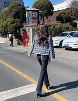 Mondel Cannage Color Matching Tweed Jacket