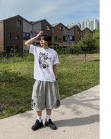 ブラグルプリントオーバーフィットショートスリーブTシャツ