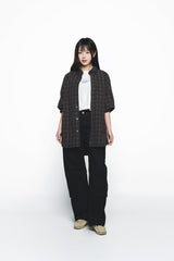 25SS FRONT POCKET WIDE  CARGO PANTS BLACK