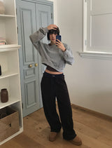 (Lining brushed) カラーブロックウエストパンツ