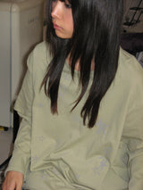 STARRY DOUBLE SLEEVE T (GREEN TEA)