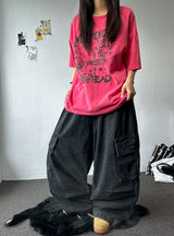 Eve Parachute Cargo Balloon Denim Pants 3color