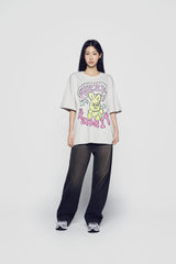 24FW POPSTAR RABBIT SHORT SLEEVE T-SHIRT LIGHT GREY