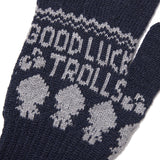 TROLLS JACQUARD KNIT TOUCH GLOVES - NAVY
