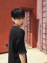クミン ワッフル ヘンリーネック ショートスリーブTシャツ 5C