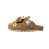 KILLWINNER Brown Birkenstock-style Shoes - Perforated Toe-Covering Slippers