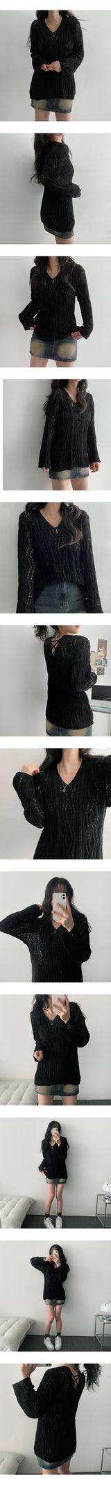 Laro Eyelet Punching Knitwear (3 colors)