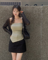 Kidan cap unbalanced tube top