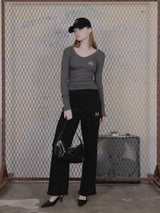 フォントシースリムフィットVネックT (5Color)