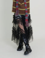 Hayley Cancanシースルーレースロングスカート