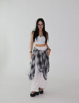 5 color button crop sleeveless