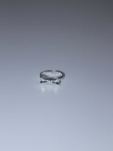 925silver Glossy ribbon silver ring