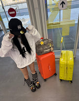 leopard print eye love oversized fit hoodie