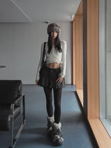 Poning Wrap Hooded Cardigan