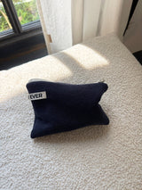Terry flat pouch - navy , M size