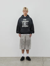 Vintage Oil Washed Hoodie (Black)