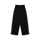 [UNISEX] サテントリムモータースポーツトラウザー（ブラック）