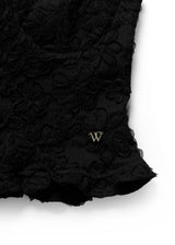 Flower pattern halter top_black
